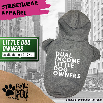 Punk Pet Apparel Dual Income Little Dog Owners Hoodie Sky Blue