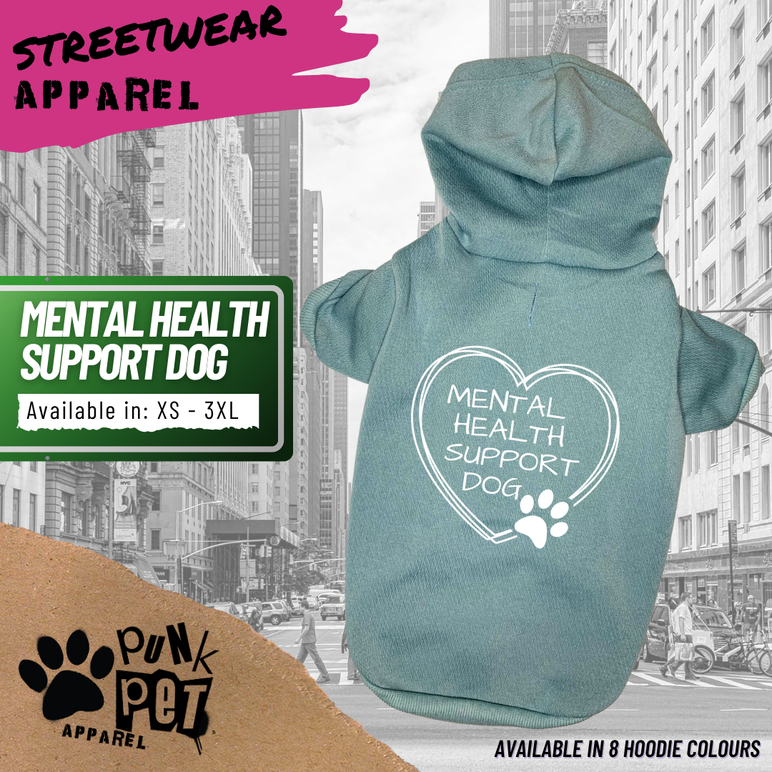 Punk Pet Apparel Mental Health Support Dog Hoodie Sky Blue