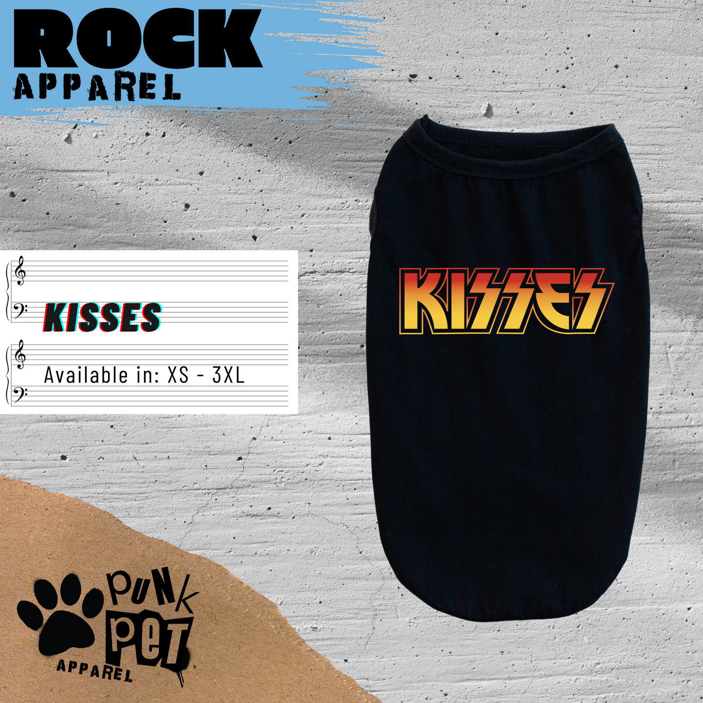 KISSES - Black Tee (Also available in White)