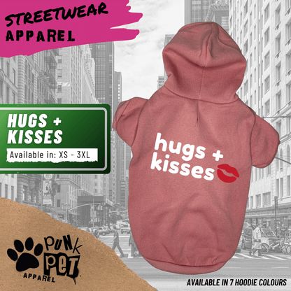 Hugs & Kisses -  Dog Hoodie - 7 Colours