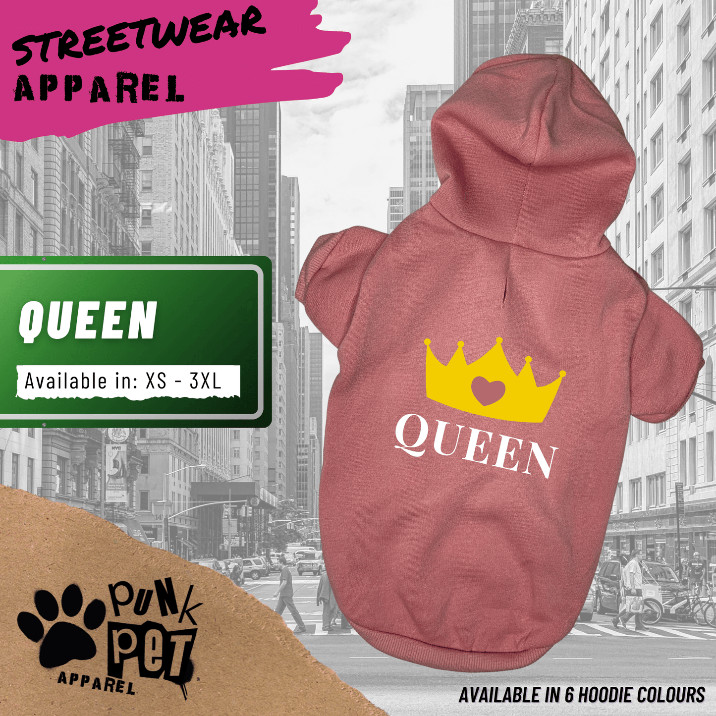 QUEEN - Dog Hoodie - 6 Colours