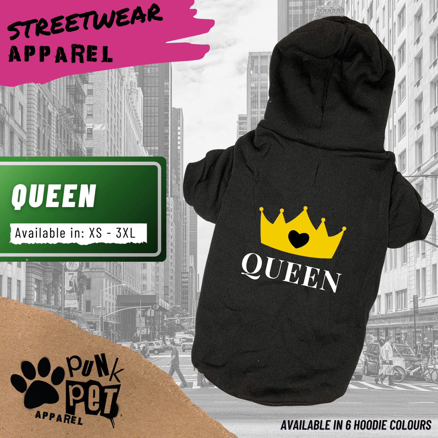 QUEEN - Dog Hoodie - 6 Colours