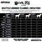 Seattle Grunge Flannel - White Fleece - Dog Sweater