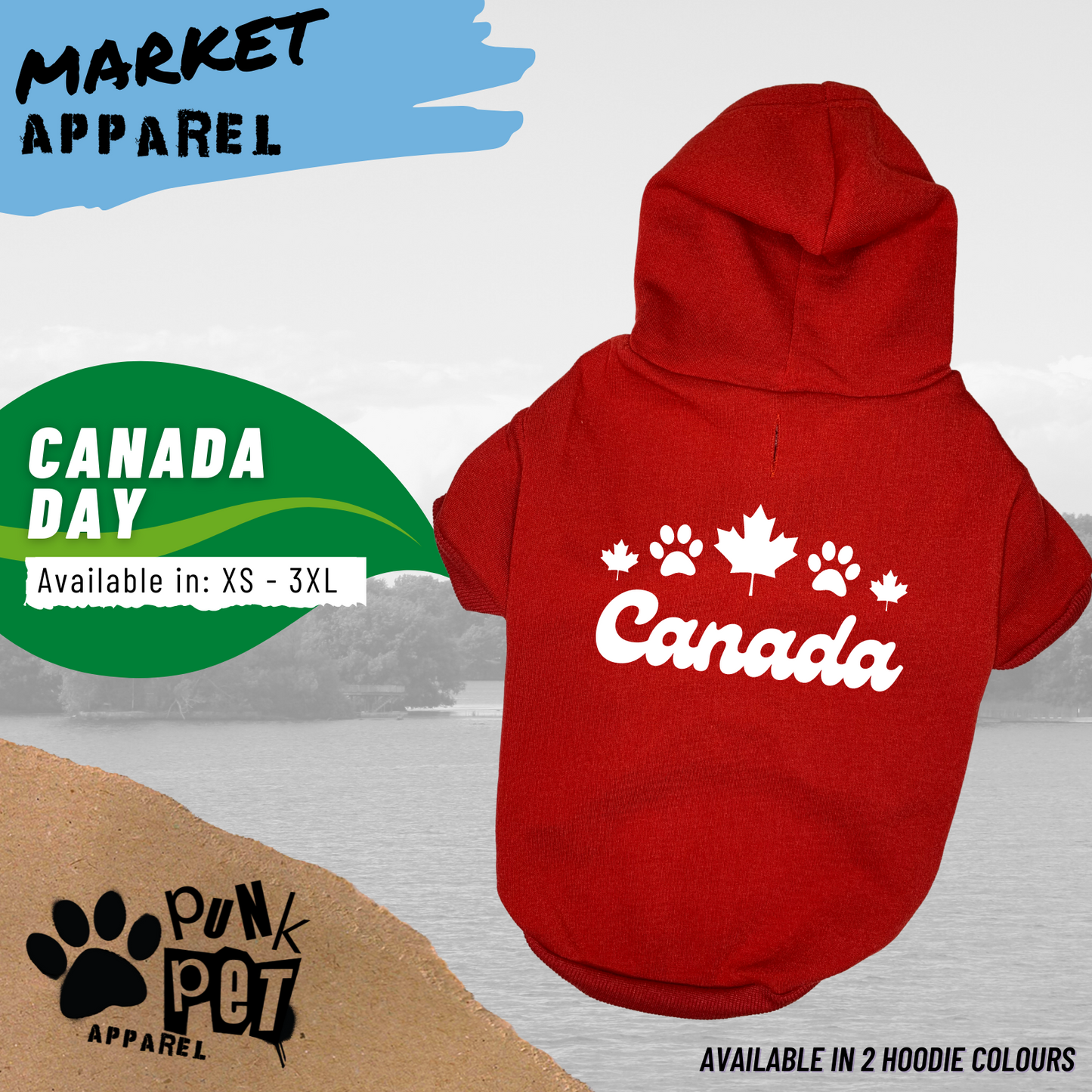 Canada Day 2022 -  Dog Hoodie - 2 Colours